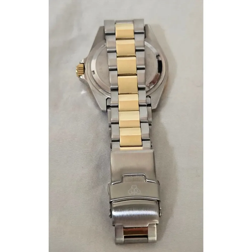 Vtg Jules Jürgensen Sea Diver Blue Bezel Two-Toned Band Date Indicator 7801NU
